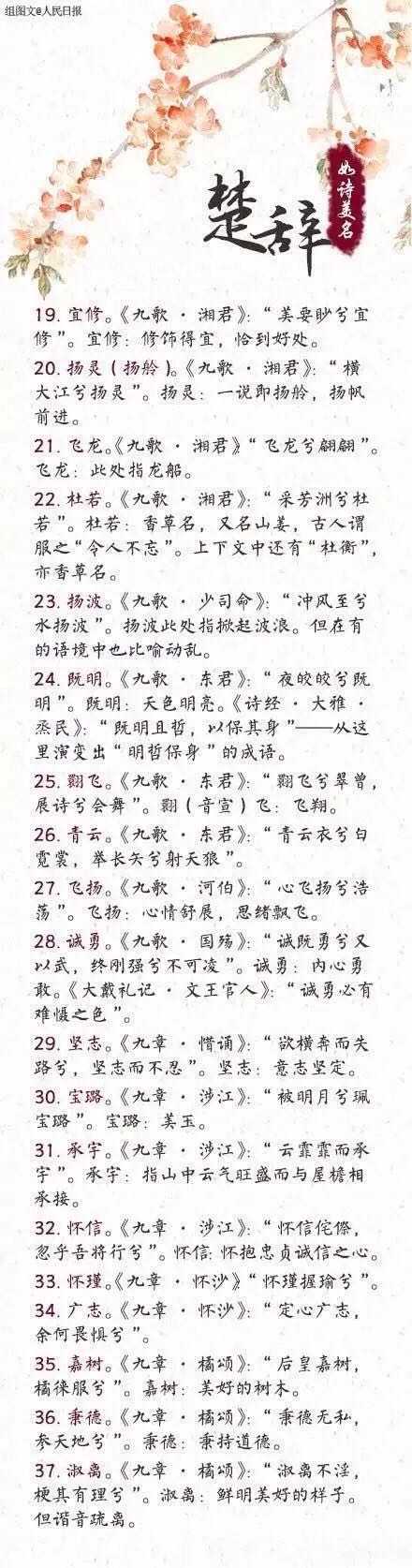 诗经 楚辞 起名_楚辞起名字_楚辞 起名