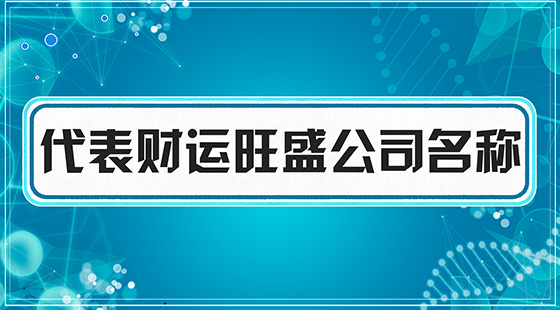 代表财运旺盛公司名称