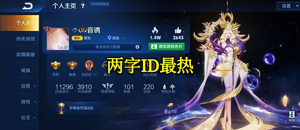 经典两个字的个性游戏名字_个性游戏男名字_游戏个性名字大全