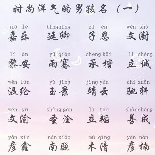 大气的男孩名字